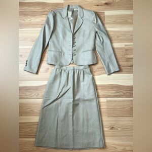 Vintage Wool Skirt Suit | Blazer and Skirt Set | Sarah Taylor